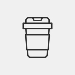 Disposable coffee cup icon. Vector isolated elements. hot and cold drink icon