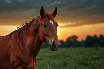 Obraz premium horse in the field