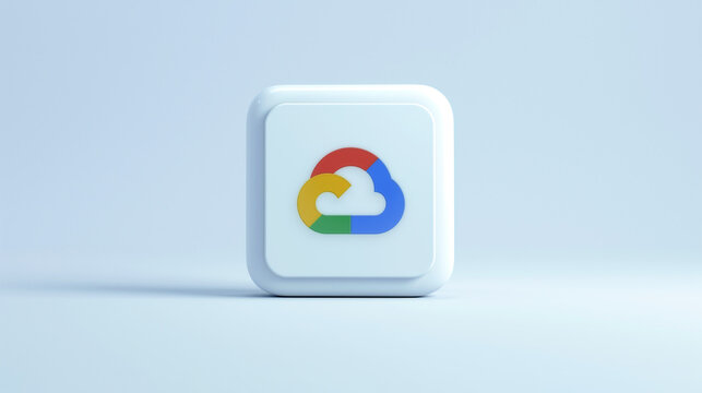 Google Cloud app 3d icon on a pale blue background