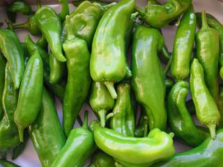green peppers background