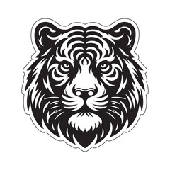 Tiger head. Vector illustration for t-shirt and other uses.