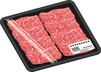 上カルビのイラスト