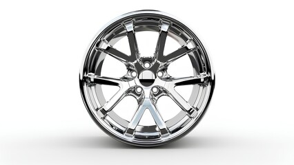 Obraz premium car wheel isolated on white