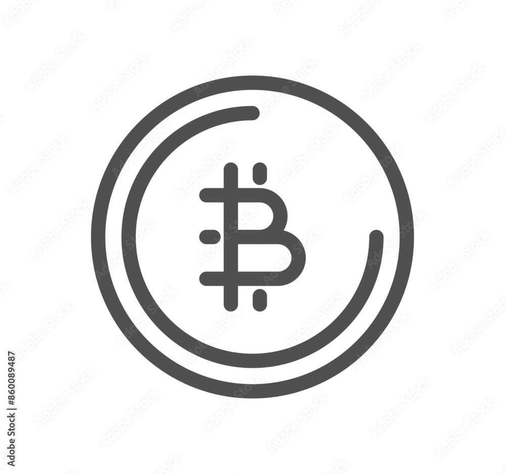 Poster finance related icon outline and linear vector.