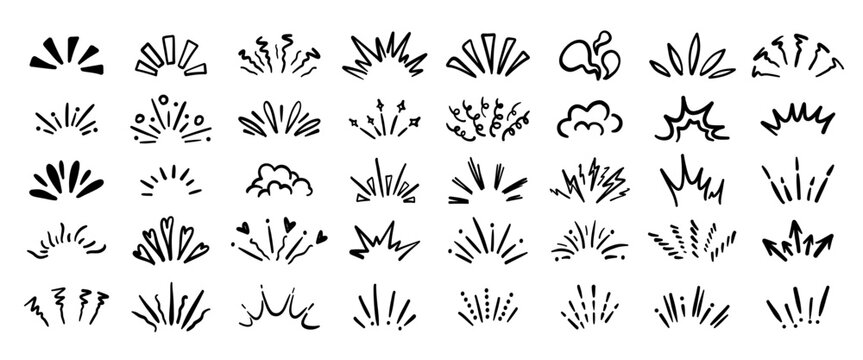 Hand drawn doodle vector set. Collection of cute hand drawn doodle.