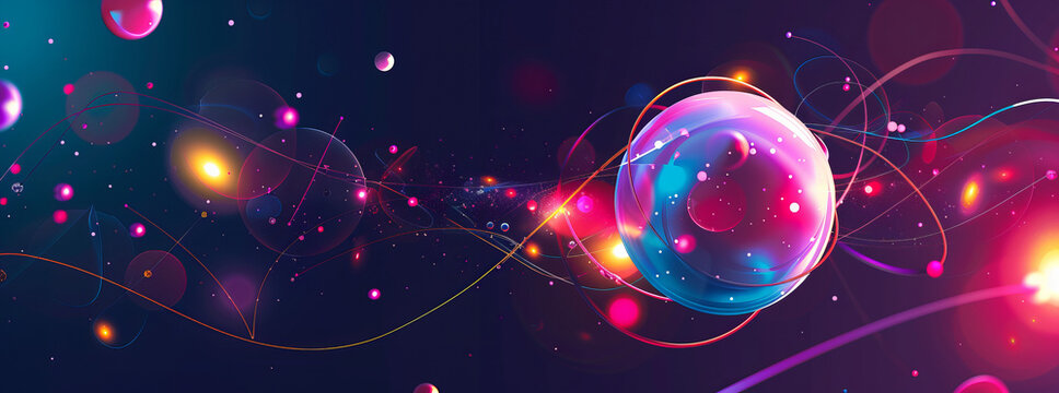 Conceptualize the intersection of quantum mechanics and general relativity in a vector diagram, exploring the idea of quantum gravity. Depict interconnected lines or nodes symbolizing entangled partic