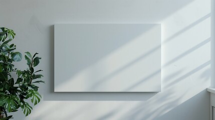 Obraz premium Minimalist Canvas in Sunlit Room
