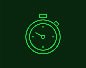 timer  illustration in flat style design. Vector illustration.