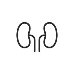Kidneys, linear style icon. Editable stroke width