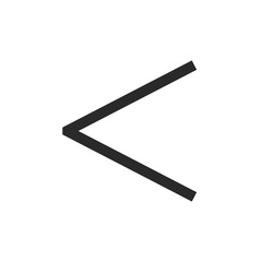 Less than symbol, linear style icon. inequality in mathematics. Editable stroke width.