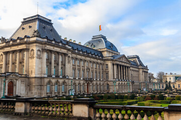 Fototapeta premium Facade of the Royal Palace in Brussels, Belgium