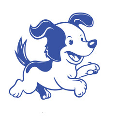 Dog silhouette Stock Vector And Cute Dog Line Art Free Vector