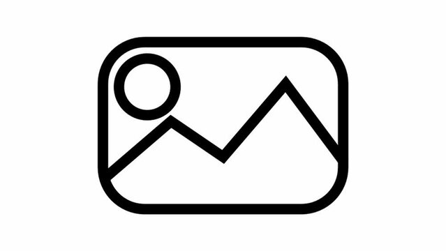 Gallery icon animation - Essential basic icon motion design