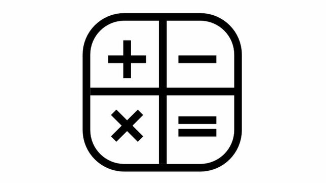 Calculator icon animation - Essential basic icon motion design