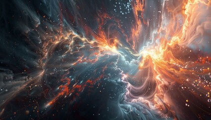 Obraz premium Kaleidoscopic visuals create a fantastical scenery, immersing you in a dreamlike realm filled with vibrant colors and mesmerizing patterns