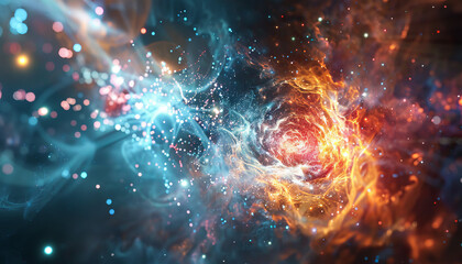 Obraz premium Kaleidoscopic visuals create a fantastical scenery, immersing you in a dreamlike realm filled with vibrant colors and mesmerizing patterns