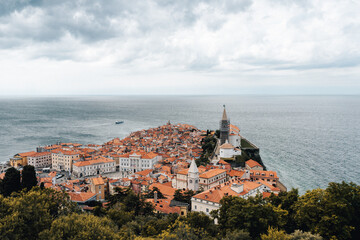 Fototapeta premium La cittadina di Pirano in Istria, Slovenia