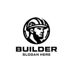 Builder Logo Design Inspiration. Logo Template For Business Identity Architecture, Construction Worker, Property, Real Estate, Housing Solutions, Home Renovation, Building Engineer, etc.