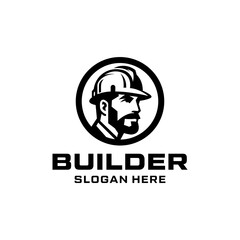 Builder Logo Design Inspiration. Logo Template For Business Identity Architecture, Construction Worker, Property, Real Estate, Housing Solutions, Home Renovation, Building Engineer, etc.