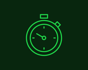  timer illustration in flat style design. Vector illustration.