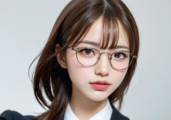 Fototapeta premium 眼鏡をかけたオフィスレディ ビジネスウーマン