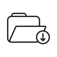 File Download Folder Icon Ideal for Digital Storage and Organization