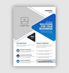 Corporate Business Flyer Template in A4, Vector Graphic Design, Marketing For Business,Creative Leaflet. 