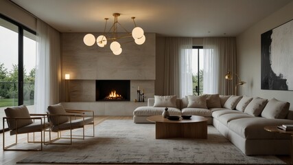 minimalist and luxury living room design