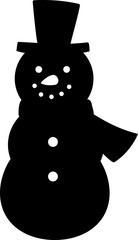 winter snowman silhouette vector
Cute Christmas snowman silhouette isolated