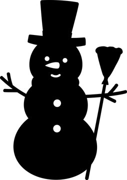 recommend clip art: winter snowman silhouette vector
                    Cute Christmas snowman silhouette isolated