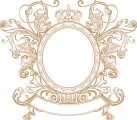 Vintage hand drawn frame Royalty
