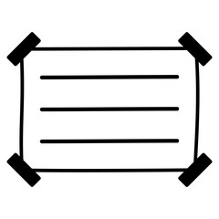 note paper glyph icon
