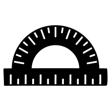 protractor glyph icon