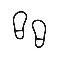 Footprint icon. vector illustration. color editable

