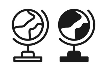 Globe icon set. world planet earth symbol

