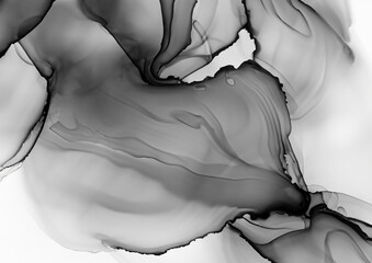 black ink white background