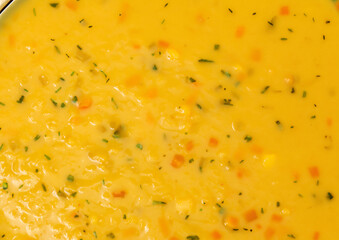 close up of a soup 