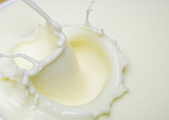 milk splash in glass