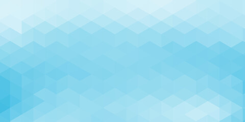 Geometric shaped design of blue hexagons. Brochure Template