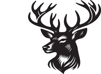 deer head silhouette vector