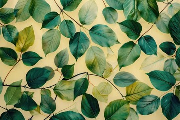 leaves pattern . ai generated