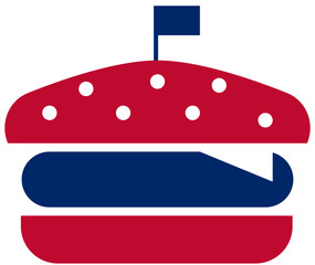 burger with america flag color