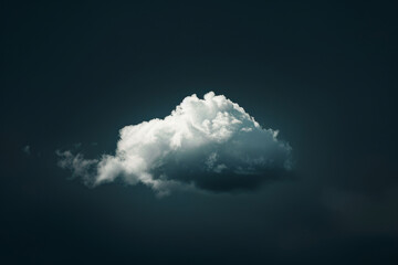 Naklejka premium A large cloud in the sky with a dark background