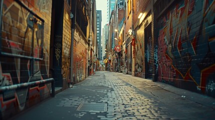 Fototapeta premium Graffiti Alleyway in a City