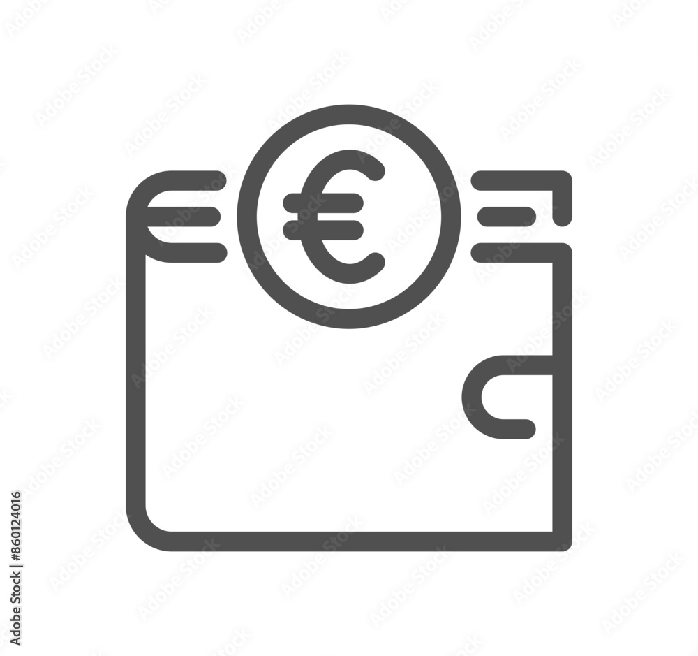 Poster finance related icon outline and linear vector.