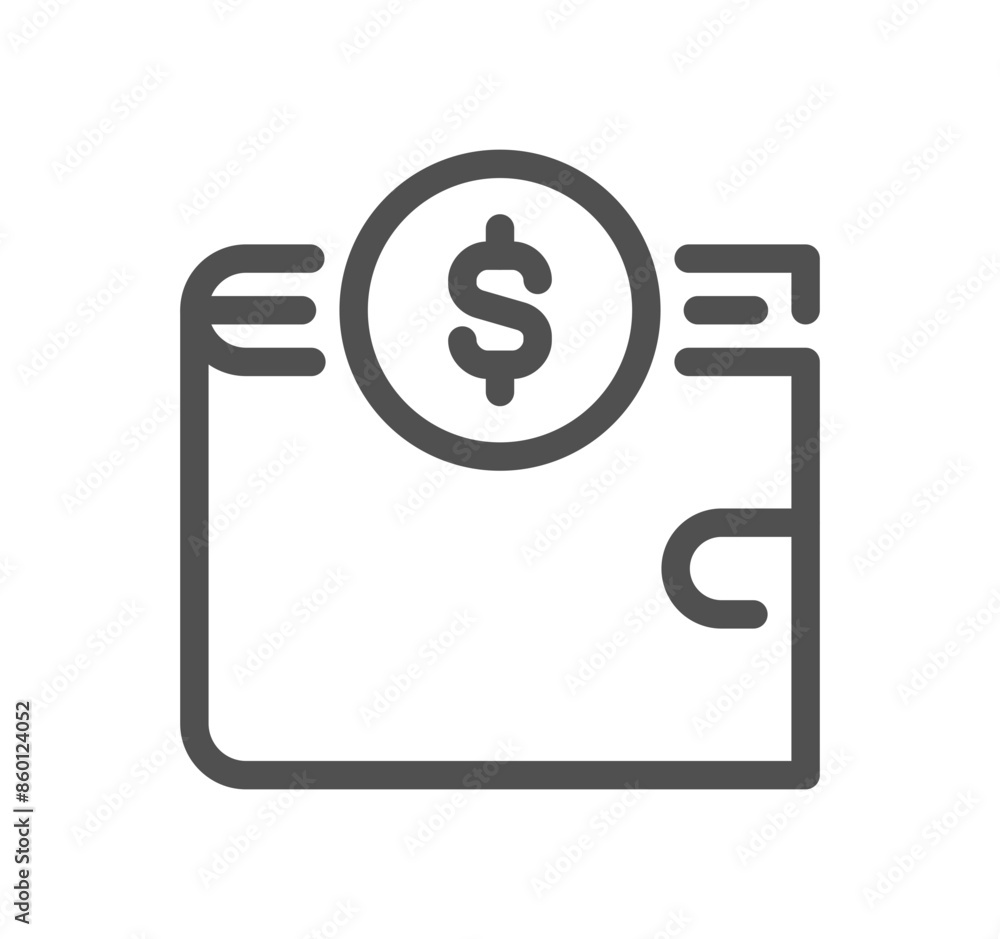 Poster finance related icon outline and linear vector.