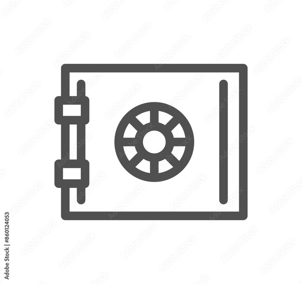 Poster finance related icon outline and linear vector.