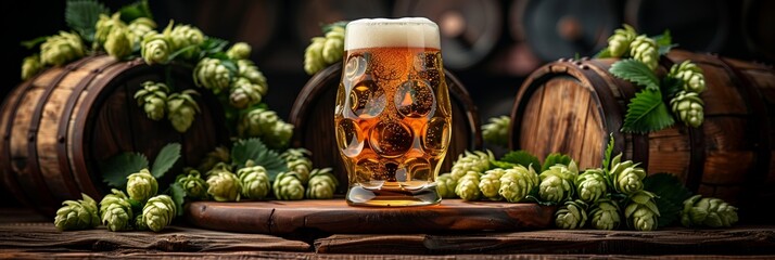 At the saloon, golden beer flows from barrels to glasses, offering refreshment and celebration.