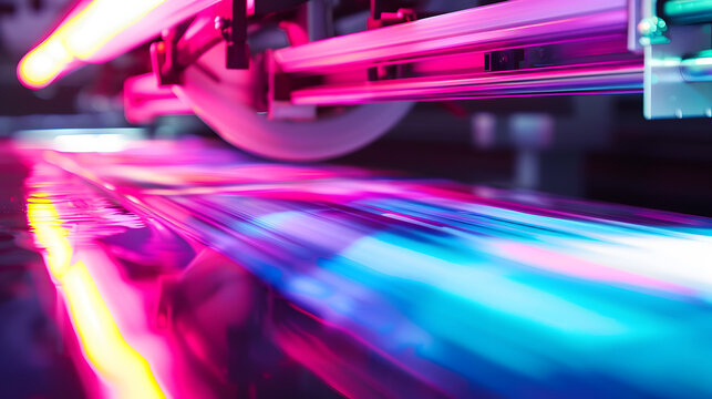Wideformat inkjet printer Color toners ink in the digital printer : Generative AI