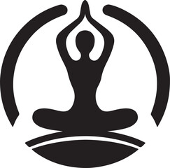 silhouette of a person in yoga position